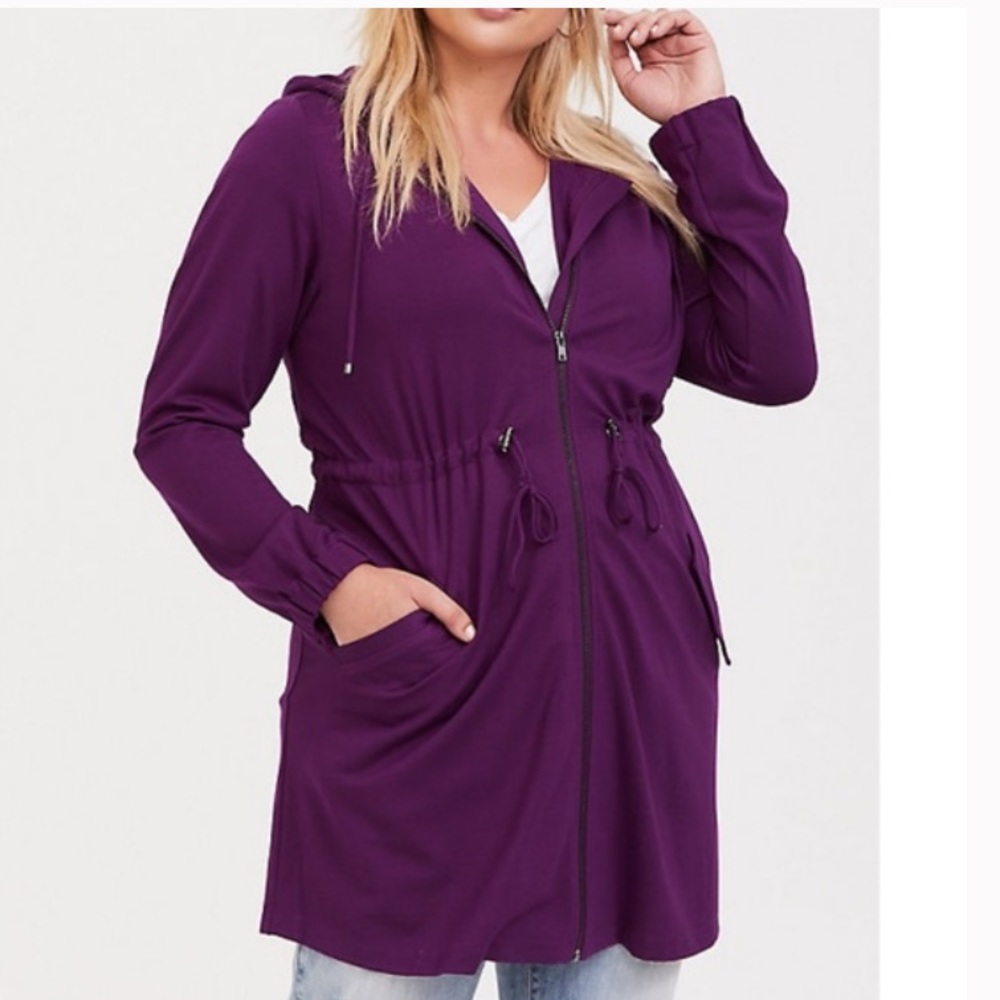 Torrid Plus Size Purple Anorak